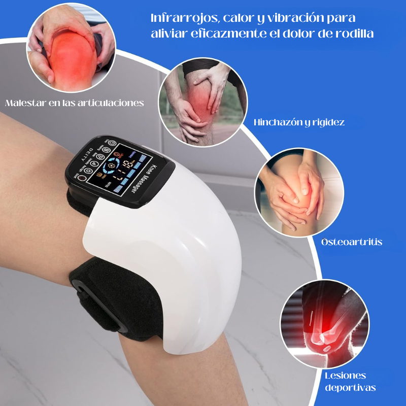 DEITY 3 en 1: Masajeador de Rodilla con Calor Ajustable y Vibración Portátil